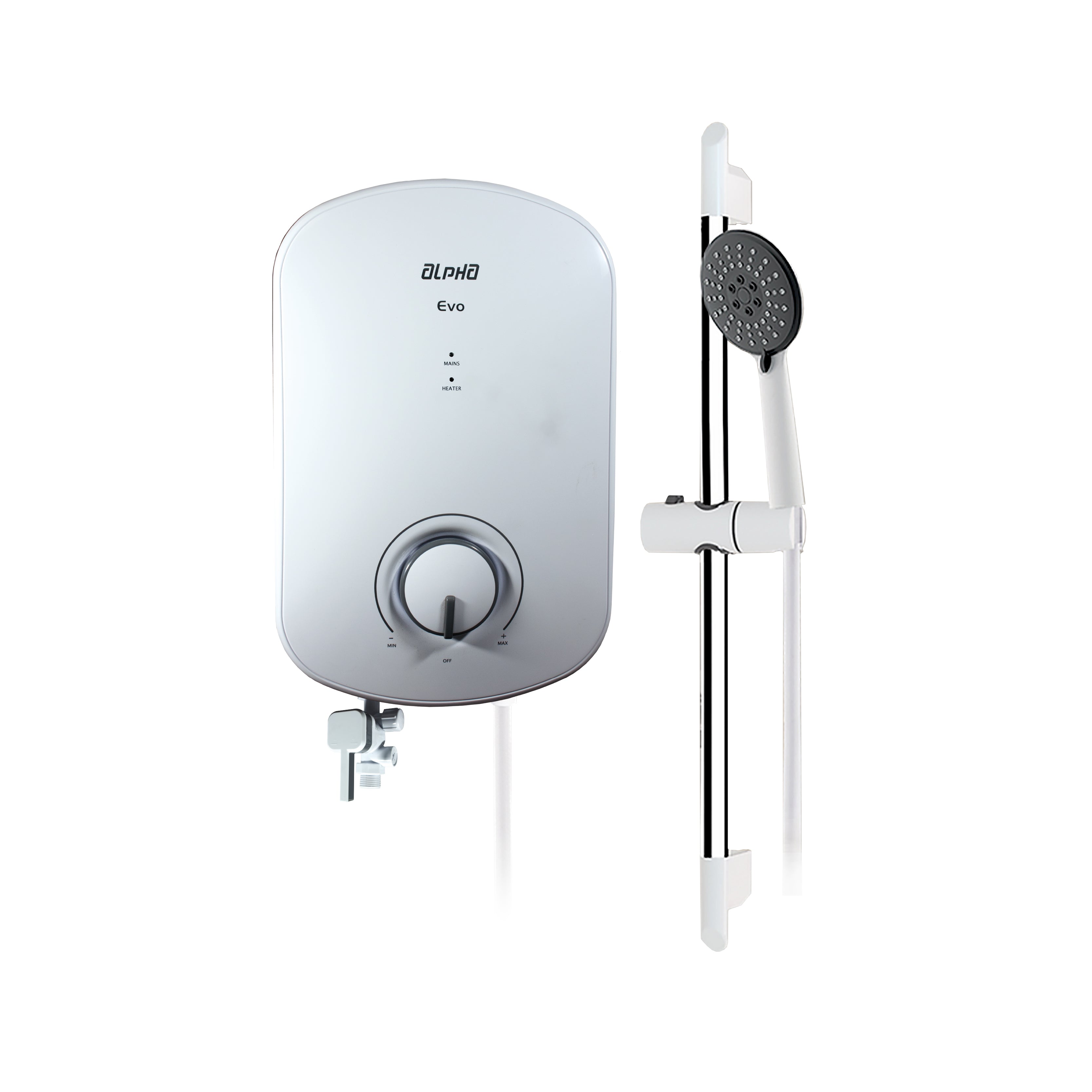 Calentador Electrico P/ Ducha Evo C/ Ducha Telefono Blanco De 5.5Kw-220V-Alpha